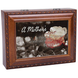 Cottage Garden A Mother's Love Bereavement Memory Rich Woodgrain Finish Jewelry Music Box - Plays Song Amazing Grace