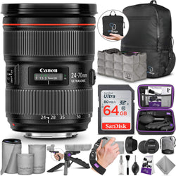Canon EF 24-70mm f/2.8L II USM Standard Zoom Lens with Altura Photo Advanced Accessory and Travel Bundle