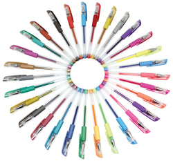Sargent Art 22-0009 30 Gel Pen Set, Glitter, Fluorescent and Metallic