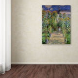 Theist's Garden at Vetheuil by Claude Monet work, 18 by 24-Inch Canvas Wall Art