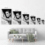 Smile Art Design Audrey Hepburn Quotes with Ballerina Picture Canvas Print Decorative Art Modern Wall Decor Artwork Living Room Bedroom Wall Art Ready to Hang Made in The USA 28x19