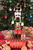 Clever Creations Classic Drummer Nutcracker Music Box Green, Gold, and Red Uniform with Snare Drum | Festive Collectible Nutcracker | Perfect for Any Decor Theme | 100% Wood | 12.75" Tall