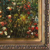 overstockArt Renoir Frau mi Sonnenschirm Canvas Art, Baroque Wood Frame with Antiqued Gold Finish