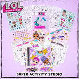 L.O.L Surprise! Super Activity Set Studio by Horizon Group USA, Sketch & Create with Stickers & Gemstones, Multicolor