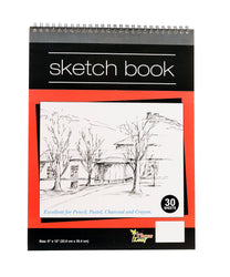 Wired Sketch Book - 9x12-Inch - 30 Sheets per Book - Excellent for Pencil, Pastel, Charcoal and Crayon from Northland Wholesale. (1-Sketch Book)
