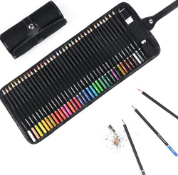 LOKSS Colored Pencil Set - 36 Pre-sharpened Pencils + Bonus Sharpener & Eraser + Premium Black Roll-Up Canvas -Vibrant Colors - Artist Quality For Drawing & Adult Coloring - For Artists, Adults & Kids