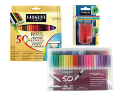 Sargent Art Sargent Art-22-0083 Draw Art Set with Bonus 101 pc Colored Pencils, Markers, Sharpener