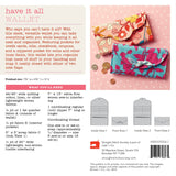 Have It All Wallet Sewing Pattern