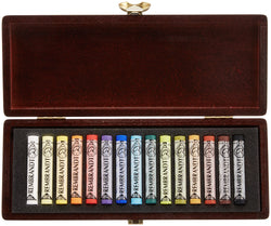 Rembrandt Soft Pastel Wood Box Starter Set, 15-Piece Full Sticks, General Selection