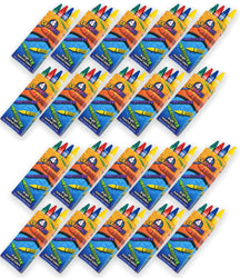 576 Crayons, 144 Packs of 4 Crayons for Kids Bulk Non-Toxic 4 Colors in Each Crayon Box, Premium Crayons, Great Party Favor, Arts and Crafts Supplies for Toddlers, Goodie Bag Filler, By 4E's Novelty