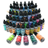 Ranger Alcohol Inks Set (50 Pack) Tim Holtz Brand Alcohol Inks and 10 Pixiss Alcohol Ink Blending Tools for Alcohol Ink Paper (Assorted Colors, No Duplicates)