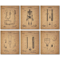 Doctor - Nurse Patent Wall Art Prints - Set of 6 Vintage Medical Photos