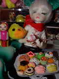 artsy sister, miniature food, bjd doll