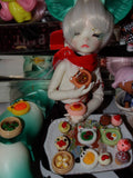 artsy sister, miniature food, bjd doll