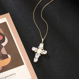 Cross Pendant Virgin Mary Necklace