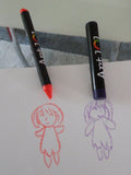artsy sister,chibi,crayons