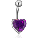 Belly Button Rings Piercing Heart-shaped Women's Navel Jewelry