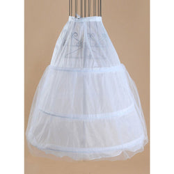 Short Wedding Petticoats White Taffeta A Line 1 Layer 3 Hoop Bridal Petticoats